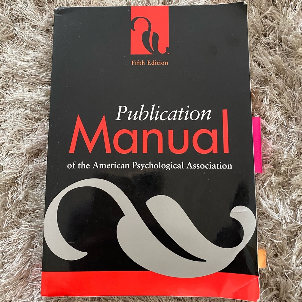 Book:  Publication Manual of the APA